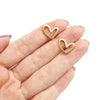 20 pcs Heart shape Earrings components Earrings findings DIY jewelry Raw brass blanks charms Pendants - Luxy Kraft
