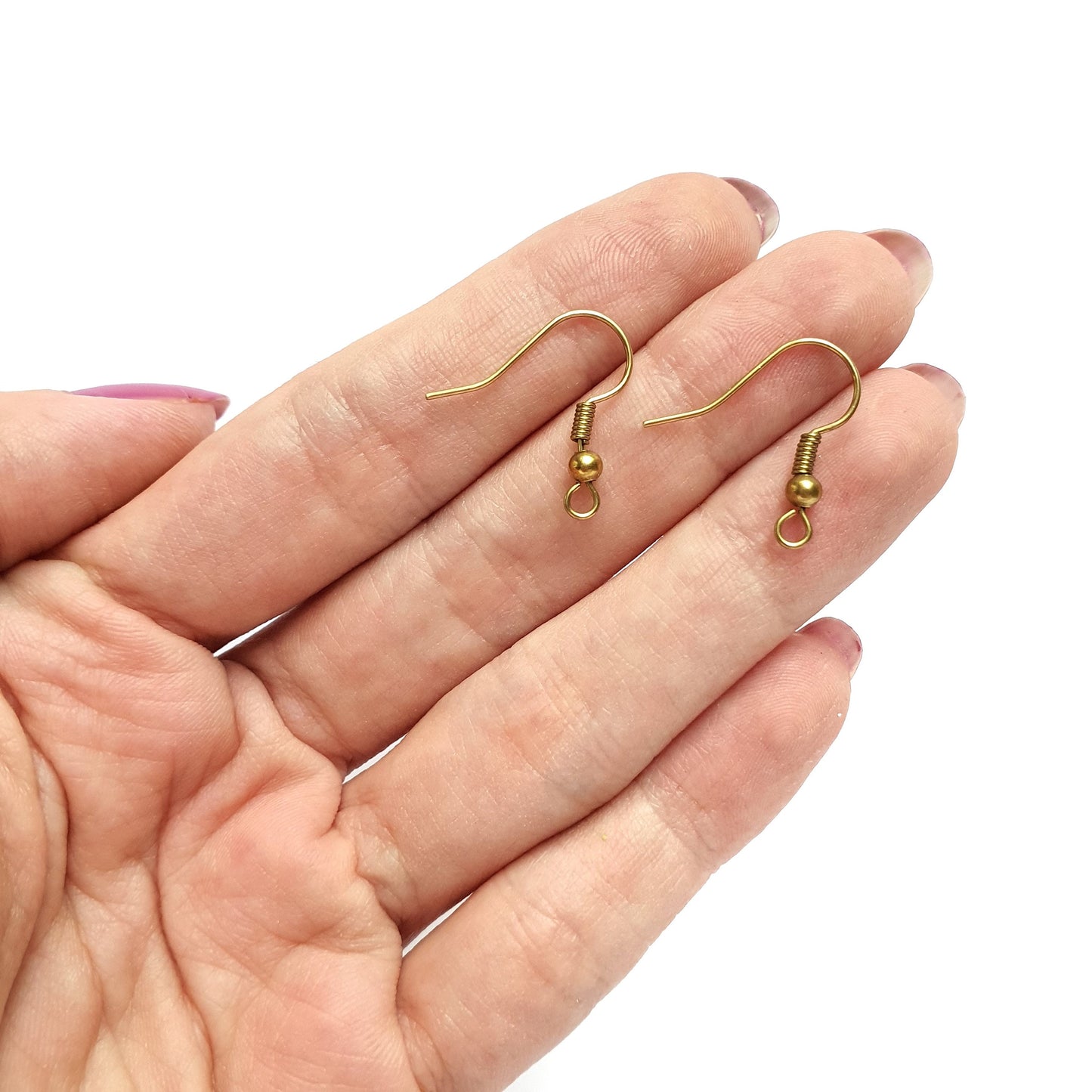50 pcs Earrings components Brass Hooks Earrings findings DIY jewelry 25 pairs - Luxy Kraft