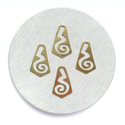 12 pcs Pentagon Earrings components Earrings findings DIY jewelry Raw brass blanks charms Pendants - Luxy Kraft