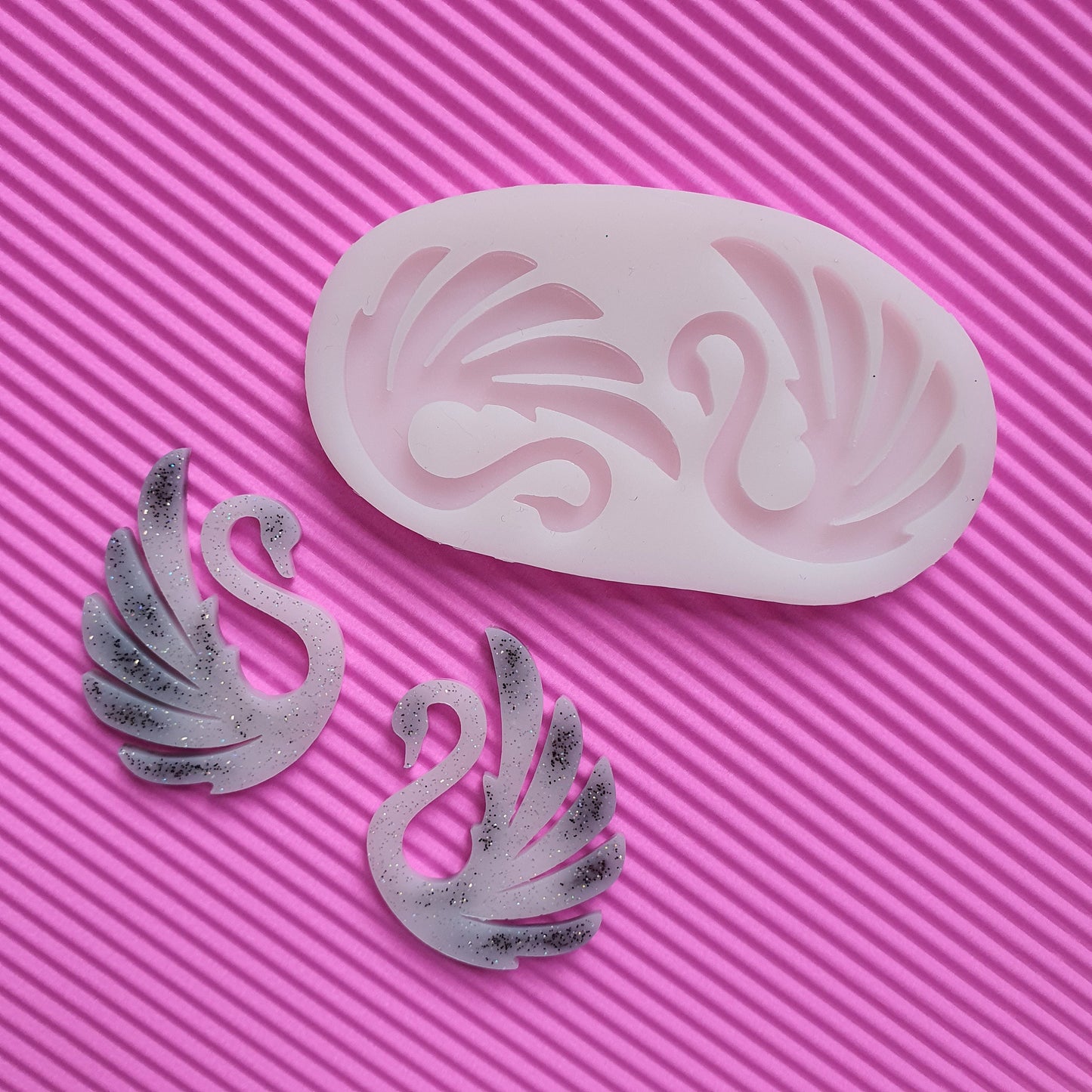 Swan mold Silicone earrings mold mould for resin and epoxy