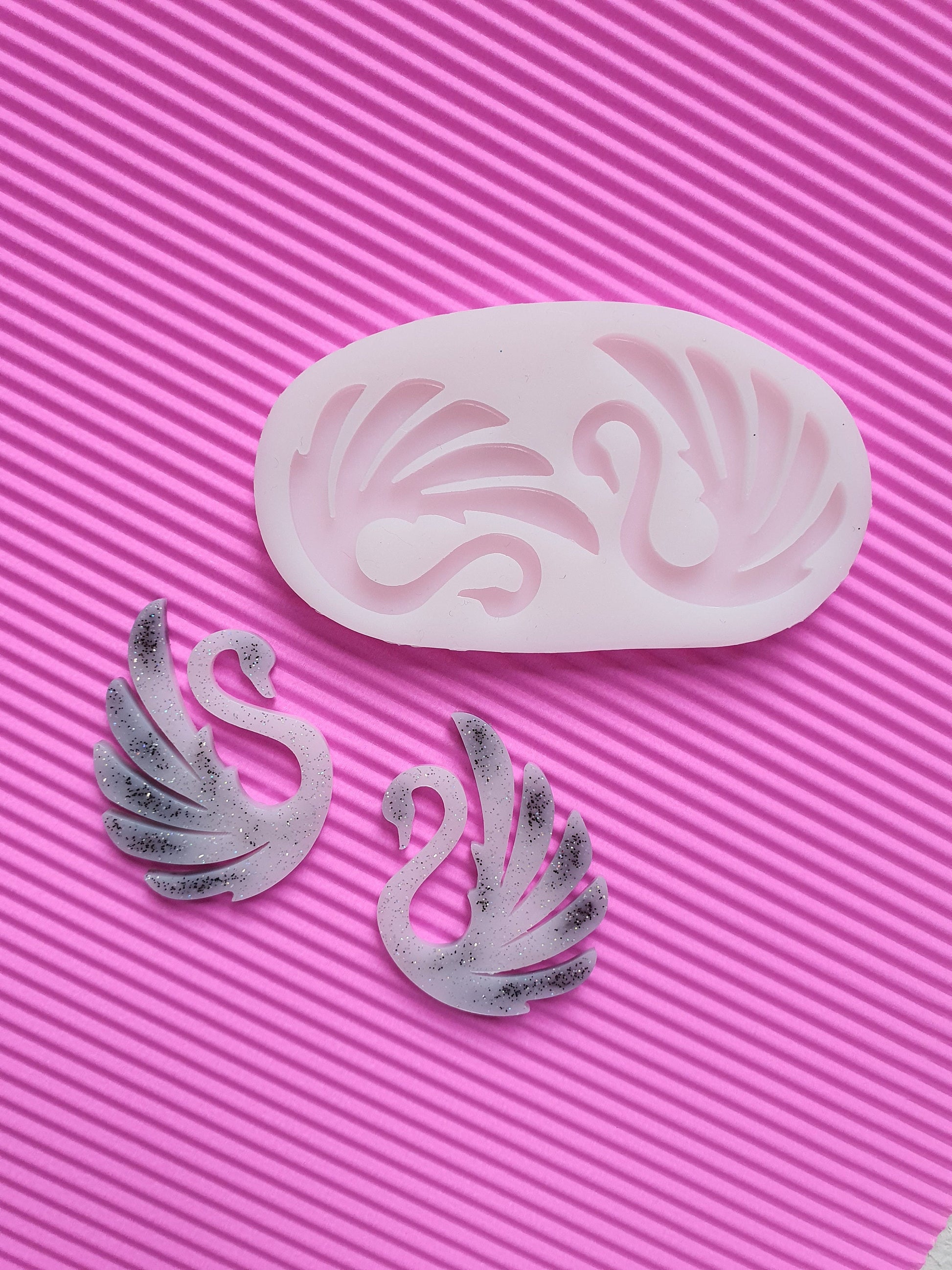 Swan mold Silicone earrings mold mould for resin and epoxy