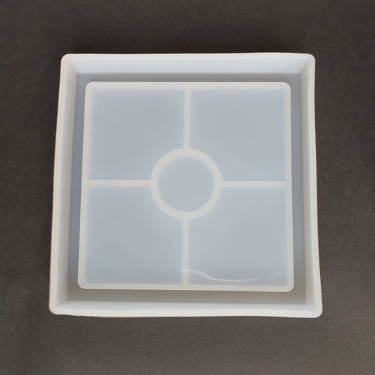 Square Coaster silicone mold Resin Epoxy Jesmonite mold 10.5 cm - Luxy Kraft