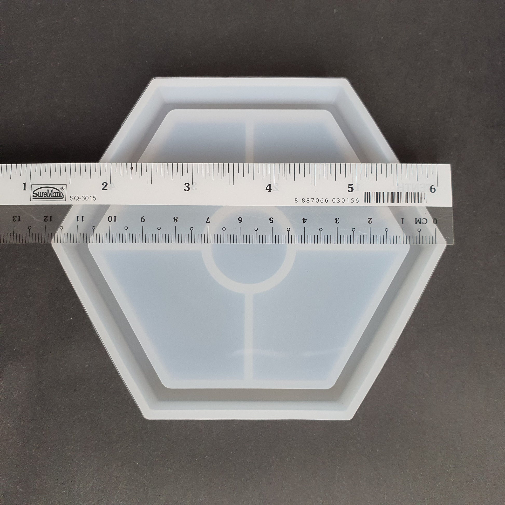 Hexagon Coaster silicone mold Resin Epoxy Jesmonite mold 11.5 cm - Luxy Kraft