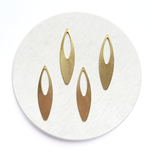 6 pcs Earrings components Earrings findings DIY jewelry Raw brass connectors Geometry shape charms - Luxy Kraft