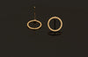 10 pcs Earrings stud components Circle Geometric Gold plated studs Earrings findings DIY jewelry 5 pairs 12 mm - Luxy Kraft