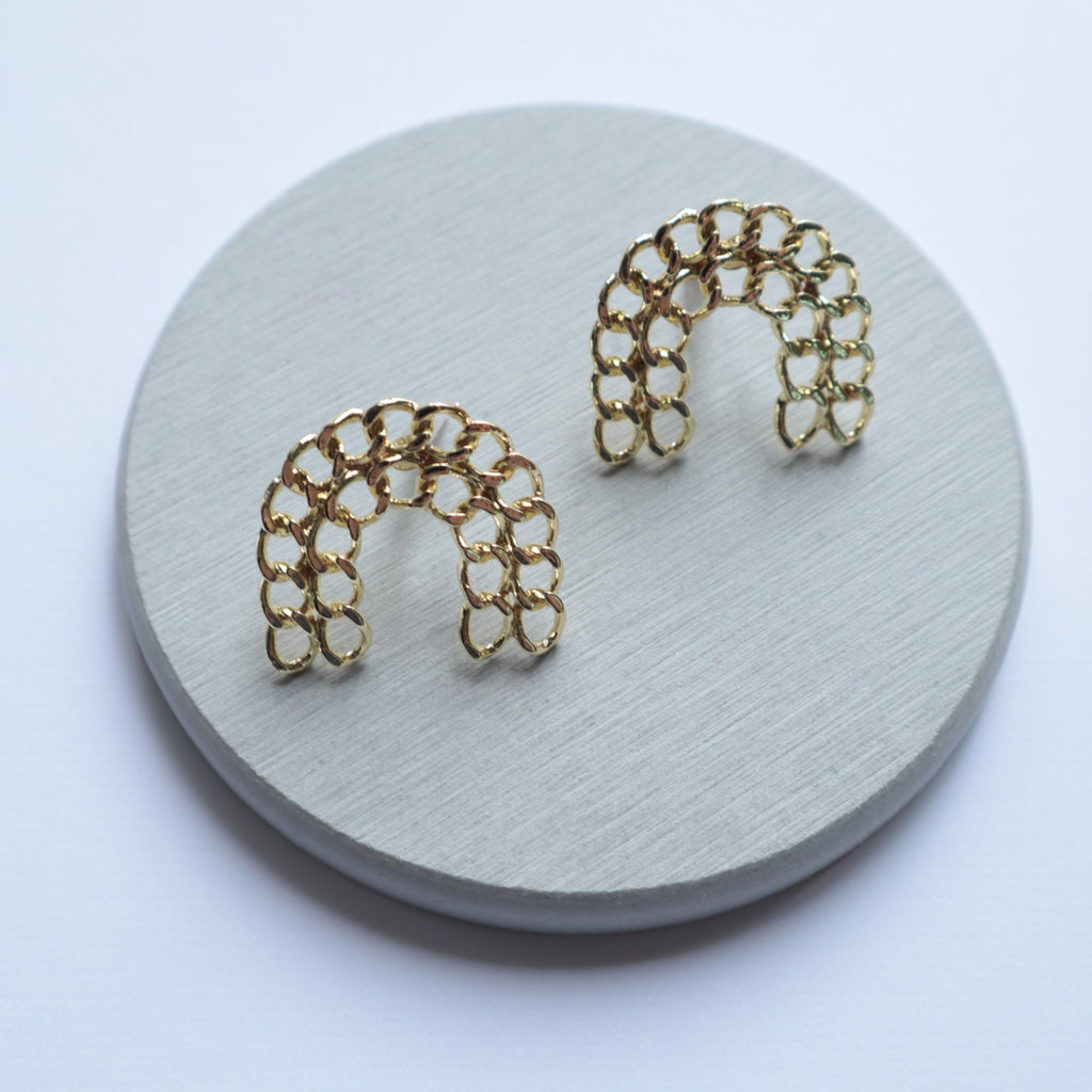 10 pcs Earrings stud components Arch Geometric studs Earrings findings DIY jewelry 5 pairs - Luxy Kraft