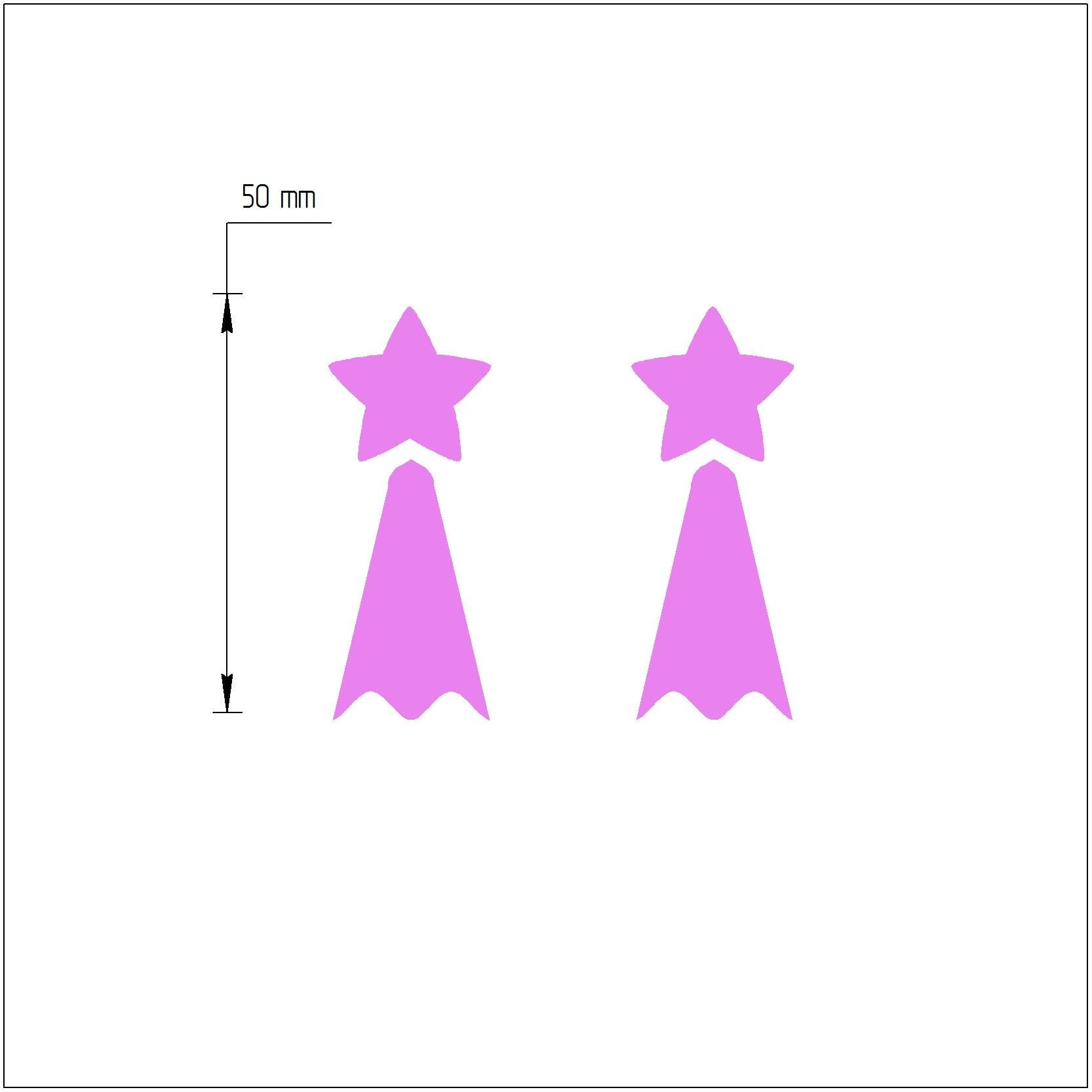Earrings Polymer clay 3D cutters Geometry Jewelry Christmas tree shapes cutter set of 2 pcs - Luxy Kraft