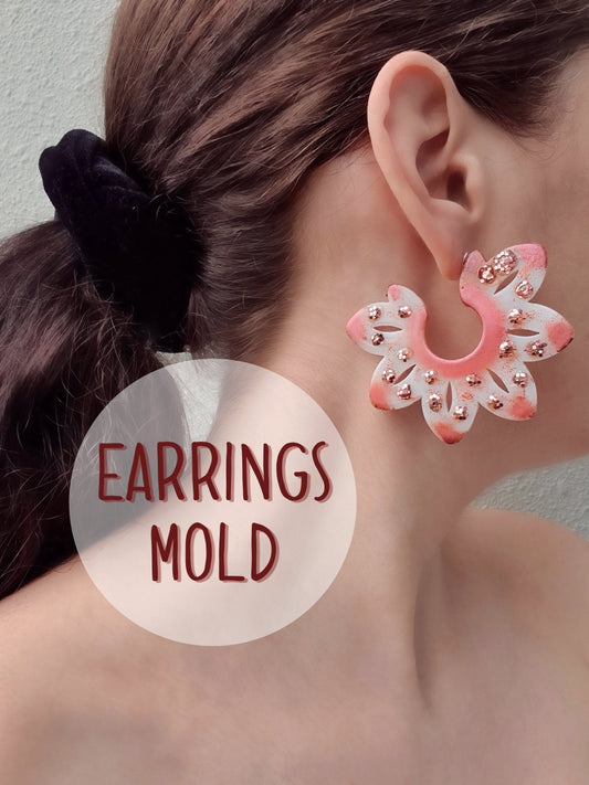 Flower Silicone earring mold Jewelry Resin mould for resin and epoxy - Luxy Kraft