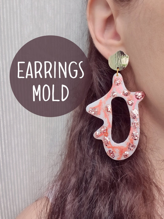 Silicone earring mold Jewelry Resin mould for resin and epoxy