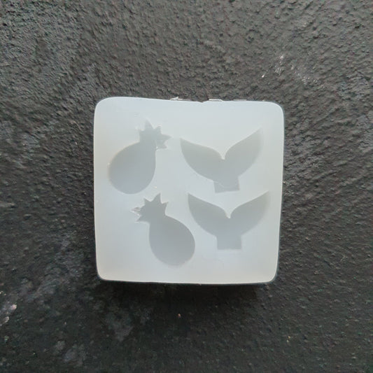 Silicone earring mold Pinapple Fin Jewelry Resin mould for resin and epoxy - Luxy Kraft