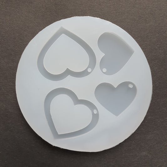 Silicone earrings Heart mold mould for resin and epoxy - Luxy Kraft