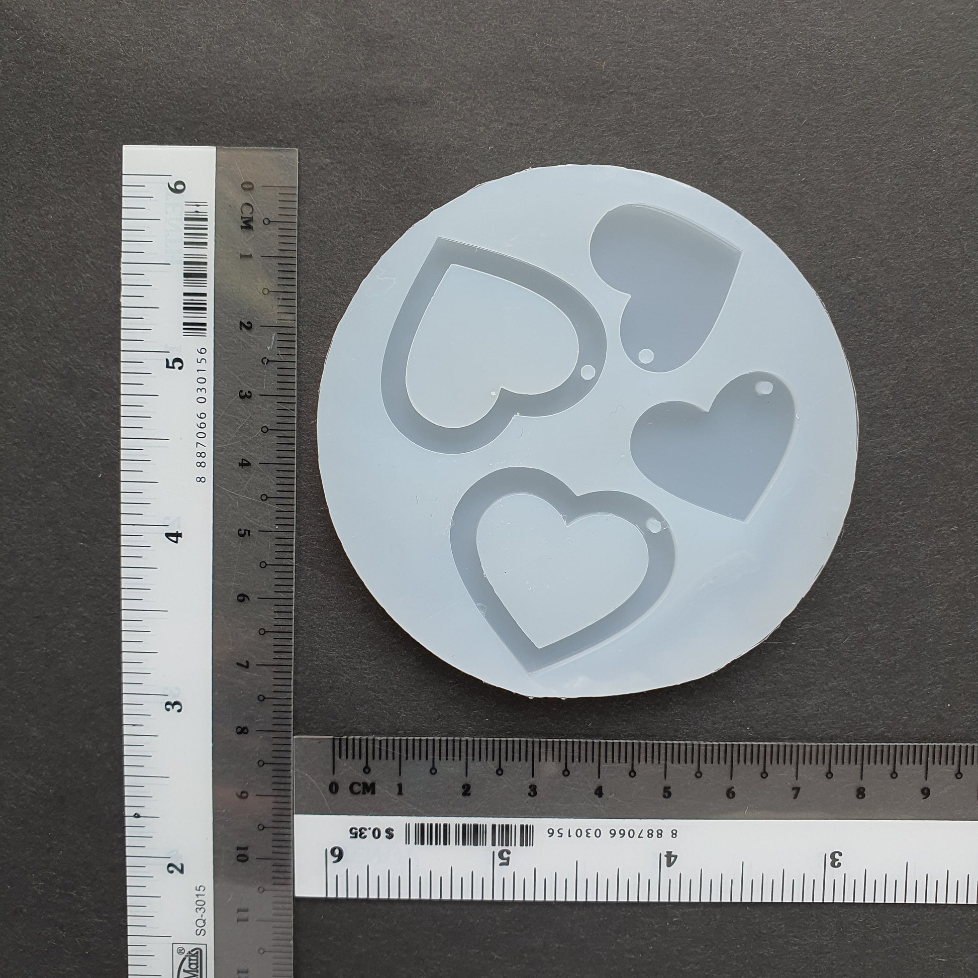 Silicone earrings Heart mold mould for resin and epoxy - Luxy Kraft