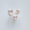 3 pcs Hearts cutters Geometry shapes for polymer clay - Luxy Kraft