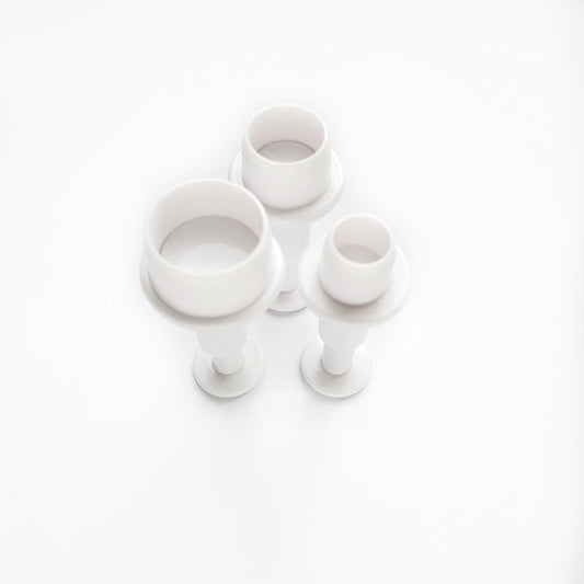 3 pcs Circle cutters Geometry shapes for polymer clay - Luxy Kraft