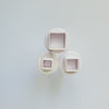 3 pcs Square cutters Geometry shapes for polymer clay - Luxy Kraft