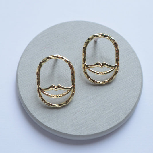 10 pcs Earrings stud components Lips Geometric Oval studs Earrings findings DIY jewelry 5 pairs - Luxy Kraft