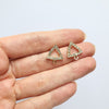 10 pcs Earrings stud components Triangle Geometric Gold plated studs Earrings findings DIY jewelry 5 pairs - Luxy Kraft
