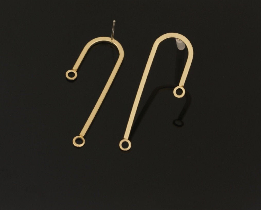 Earrings stud components Arch Geometric studs Earrings findings DIY jewelry