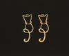 10 pcs Cat Earrings components Earrings findings DIY jewelry connectors animal shape charms - Luxy Kraft