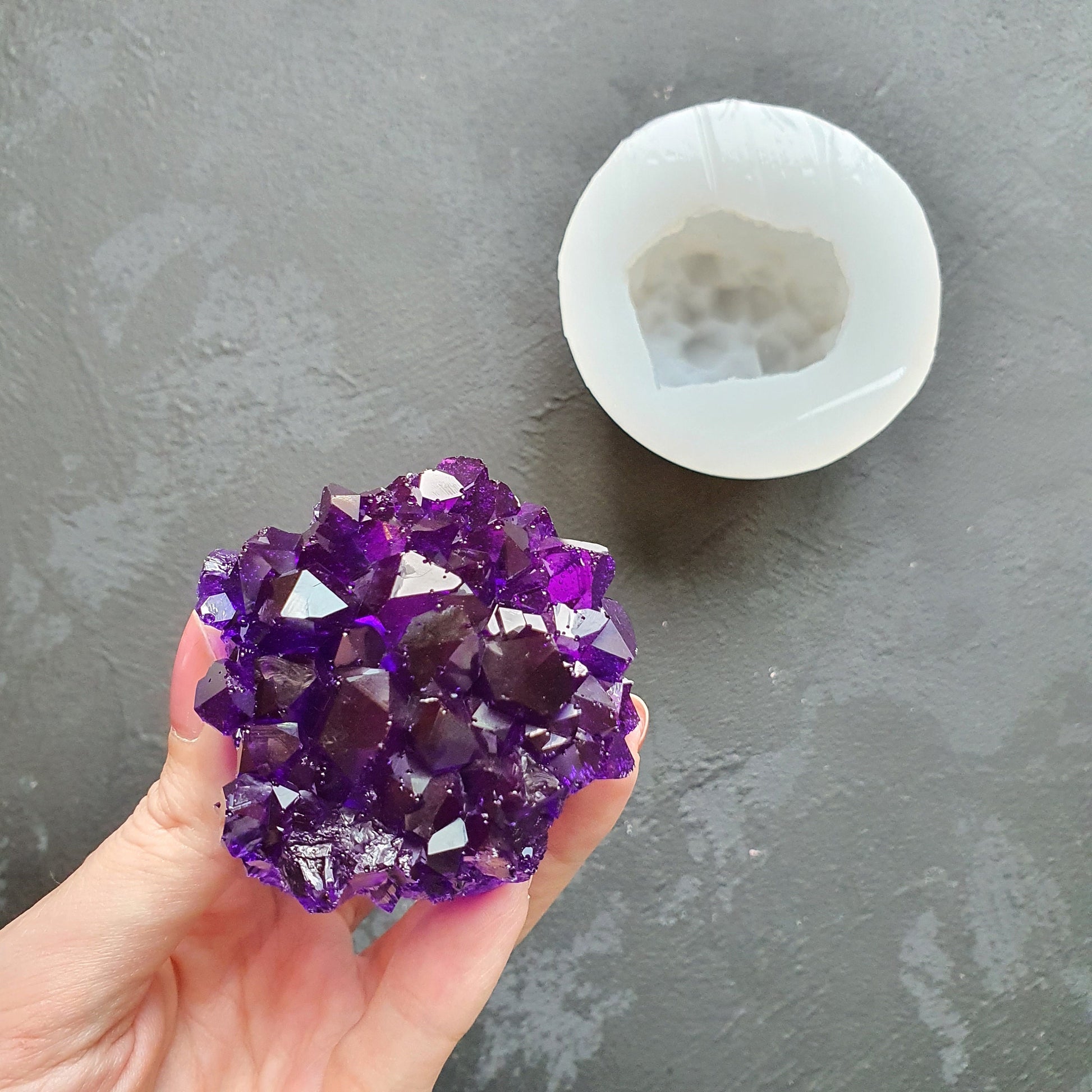 Mold Crystal Amethyst silicone epoxy mould 6 cm - Luxy Kraft