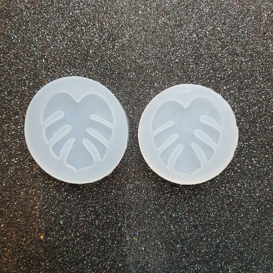 Pair Silicone earrings Monstera Leaves mold Jewelry Resin mould for resin and epoxy - Luxy Kraft