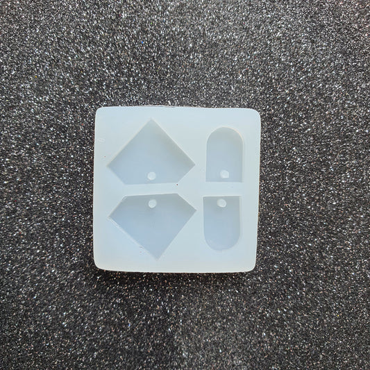 Silicone earring Diamond mold Jewelry Resin mould for resin and epoxy - Luxy Kraft