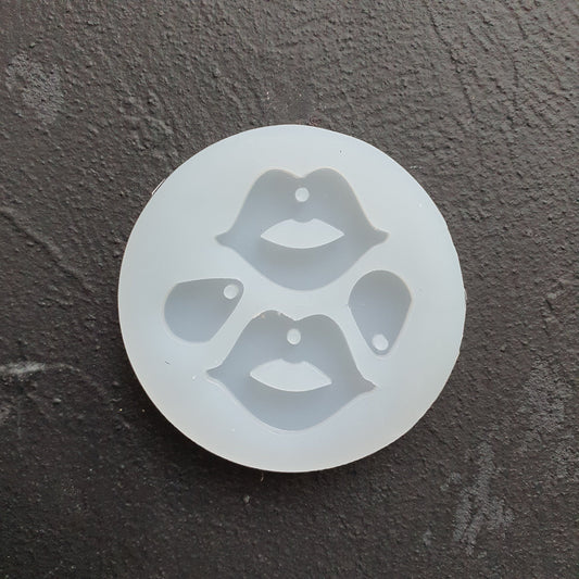 Silicone earring mold Woman lips Jewelry Resin mould for resin and epoxy