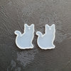 2 cats Earrings silicone mold for resin and epoxy craft - Luxy Kraft