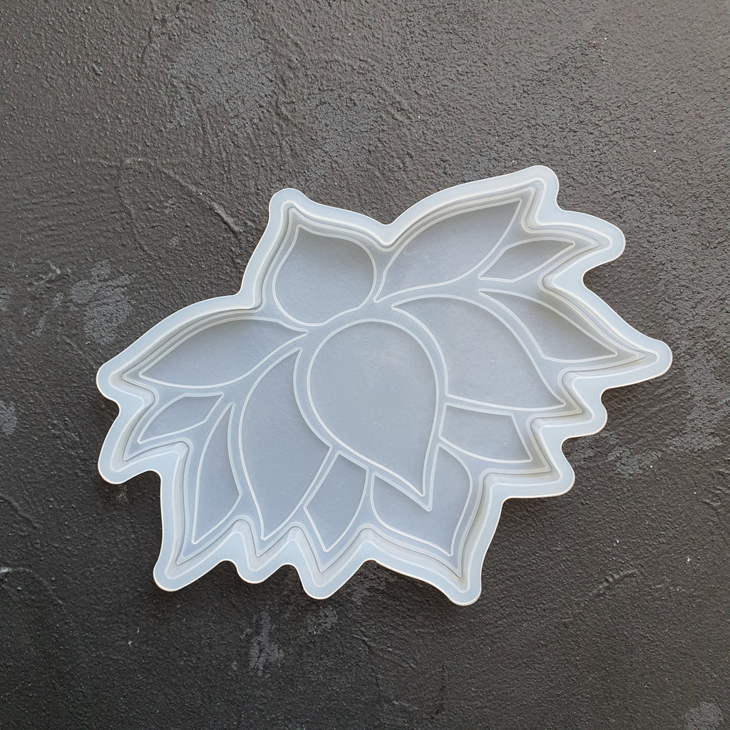 Flower Coaster silicone mold Resin Epoxy Jesmonite mold - Luxy Kraft