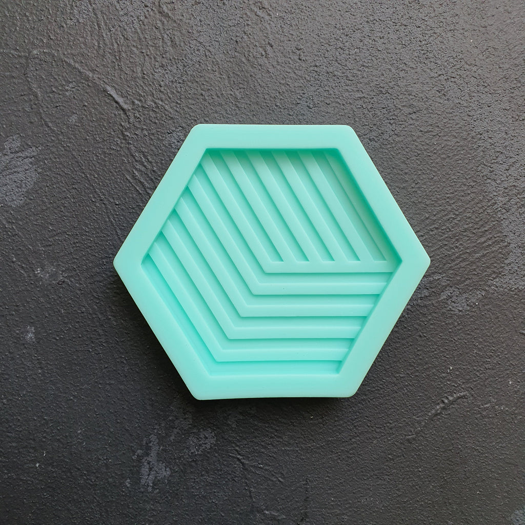 Hexagon Coaster silicone mold for Resin Epoxy Jesmonite craft - Luxy Kraft