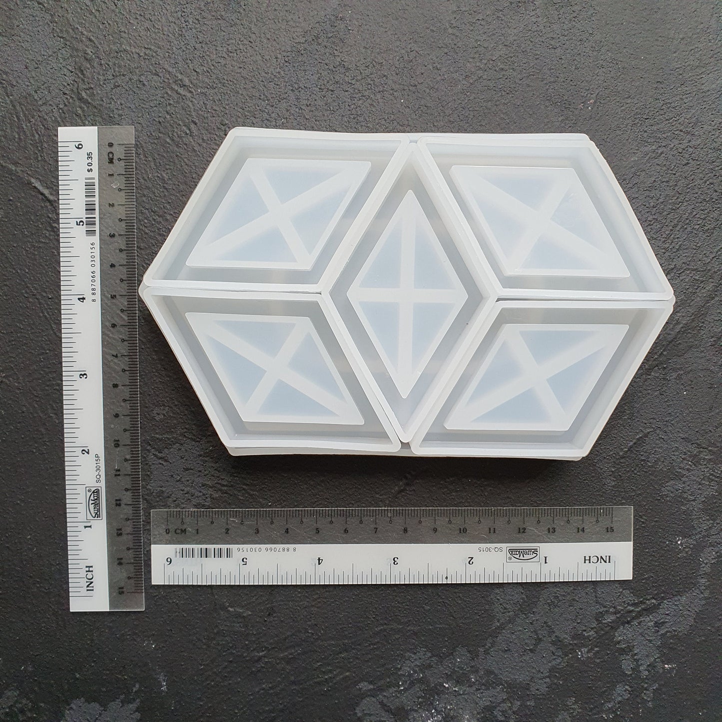 6 pcs set Coasters Trinket tray silicone mold Resin Epoxy Jesmonite mold - Luxy Kraft