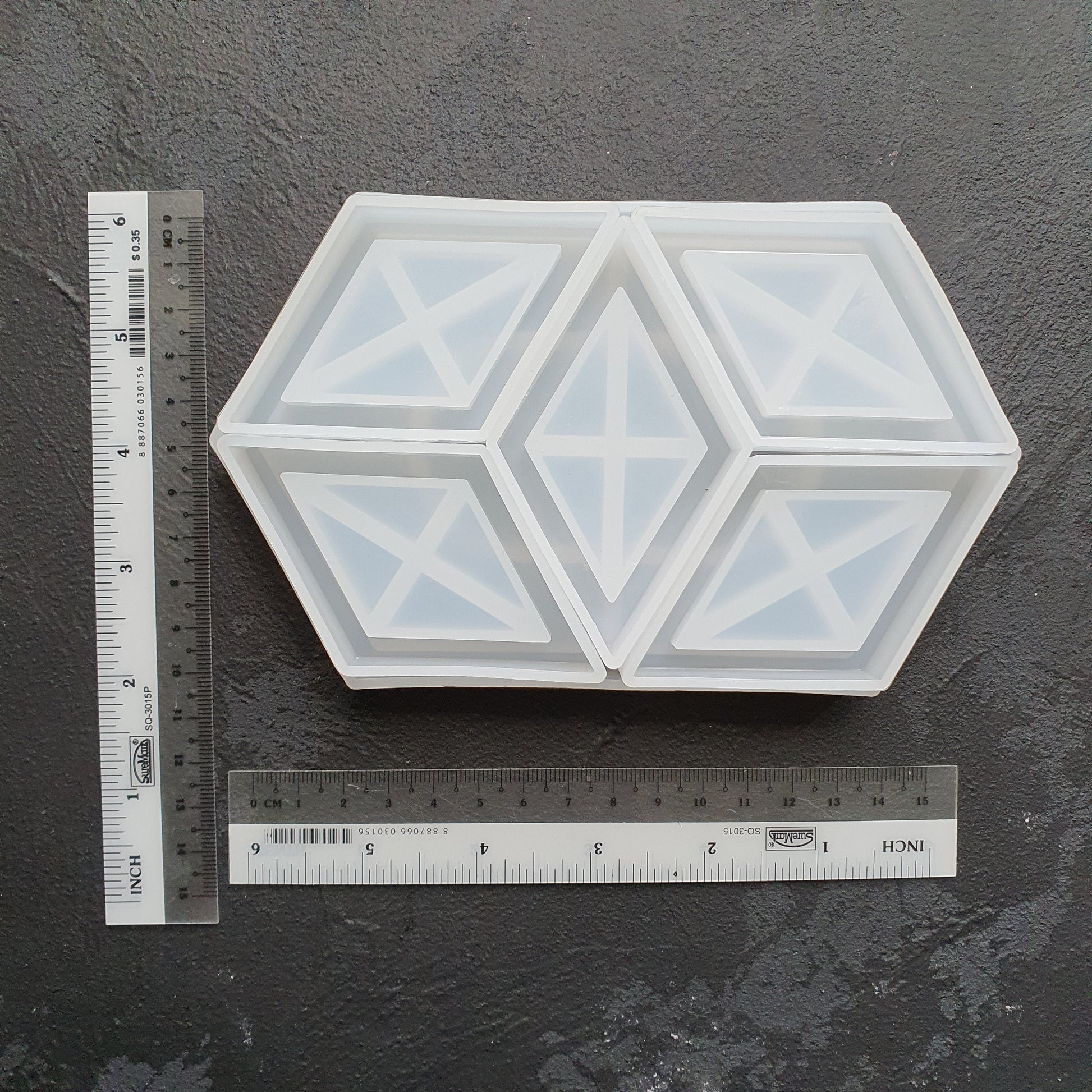 6 pcs set Coasters Trinket tray silicone mold Resin Epoxy Jesmonite mold - Luxy Kraft