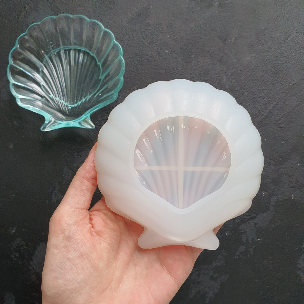 Shell mold trinket tray dish plate silicone mold for Resin Epoxy Jesmonite craft - Luxy Kraft