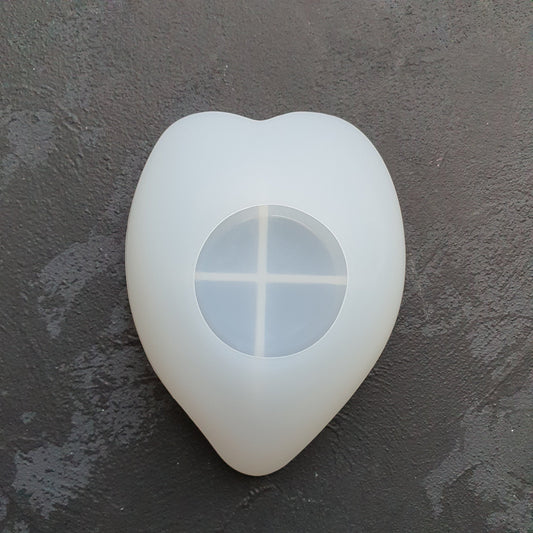 Heart Coaster trinket tray plate silicone mold for Resin Epoxy Jesmonite - Luxy Kraft