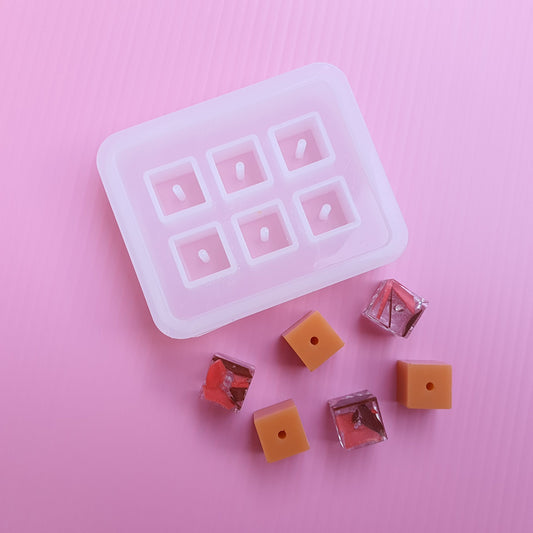 Square Beads Resin silicone mold for resin and epoxy Jewelry mold 12 mm, 16 mm - Luxy Kraft