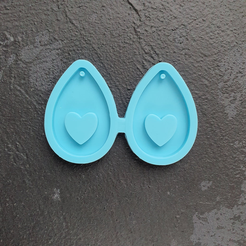 Silicone earrings mold "Heart" for resin and epoxy - Luxy Kraft