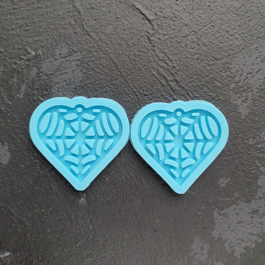 Silicone earrings mold "Halloween Spiderweb" for resin and epoxy - Luxy Kraft
