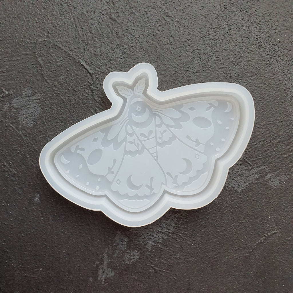 Silicone mold "Butterfly Moth" trinket tray dish plate silicone mold for Resin Epoxy Jesmonite craft - Luxy Kraft