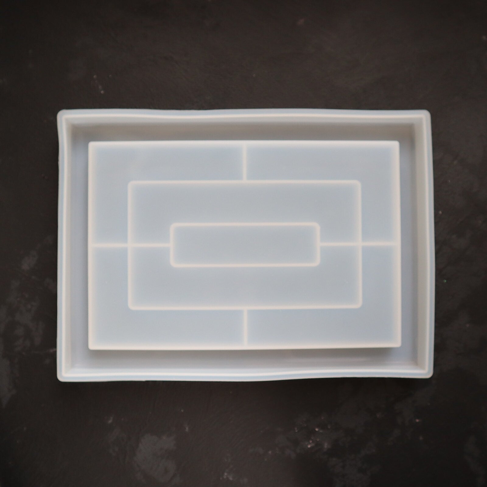 Tray mold Coaster silicone mould for Resin Epoxy Jesmonite 26.4x19 cm