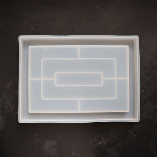 Tray mold Coaster silicone mould for Resin Epoxy Jesmonite 26.4x19 cm