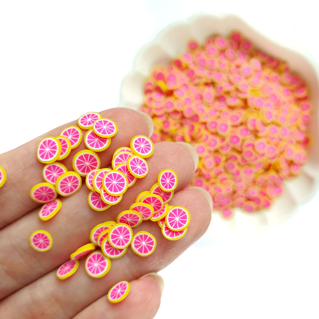 Grapefruit polymer clay shapes for Resin Epoxy crafts for nail design - Luxy Kraft
