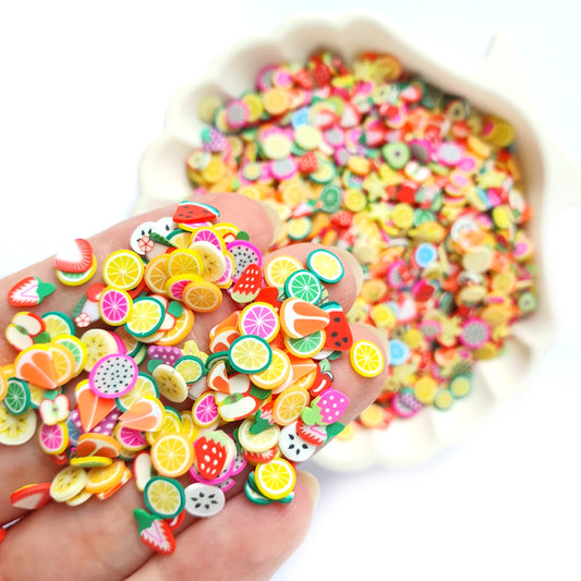 Mix fruits polymer clay shapes for Resin Epoxy crafts for nail design - Luxy Kraft