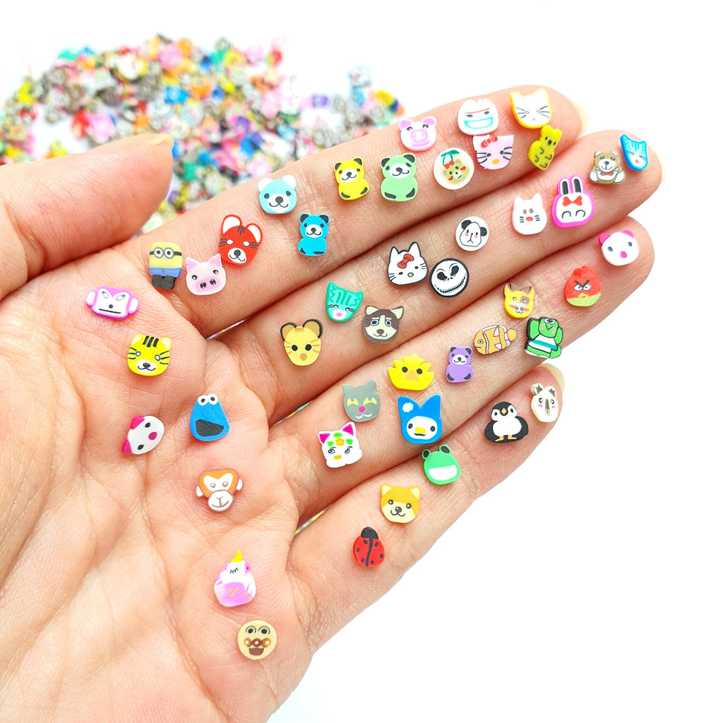 Mix animals polymer clay shapes for Resin Epoxy crafts for nail design - Luxy Kraft