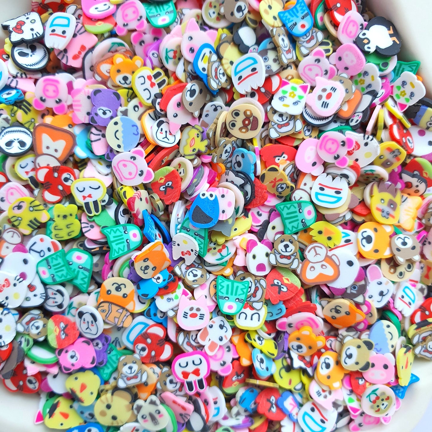 Mix animals polymer clay shapes for Resin Epoxy crafts for nail design