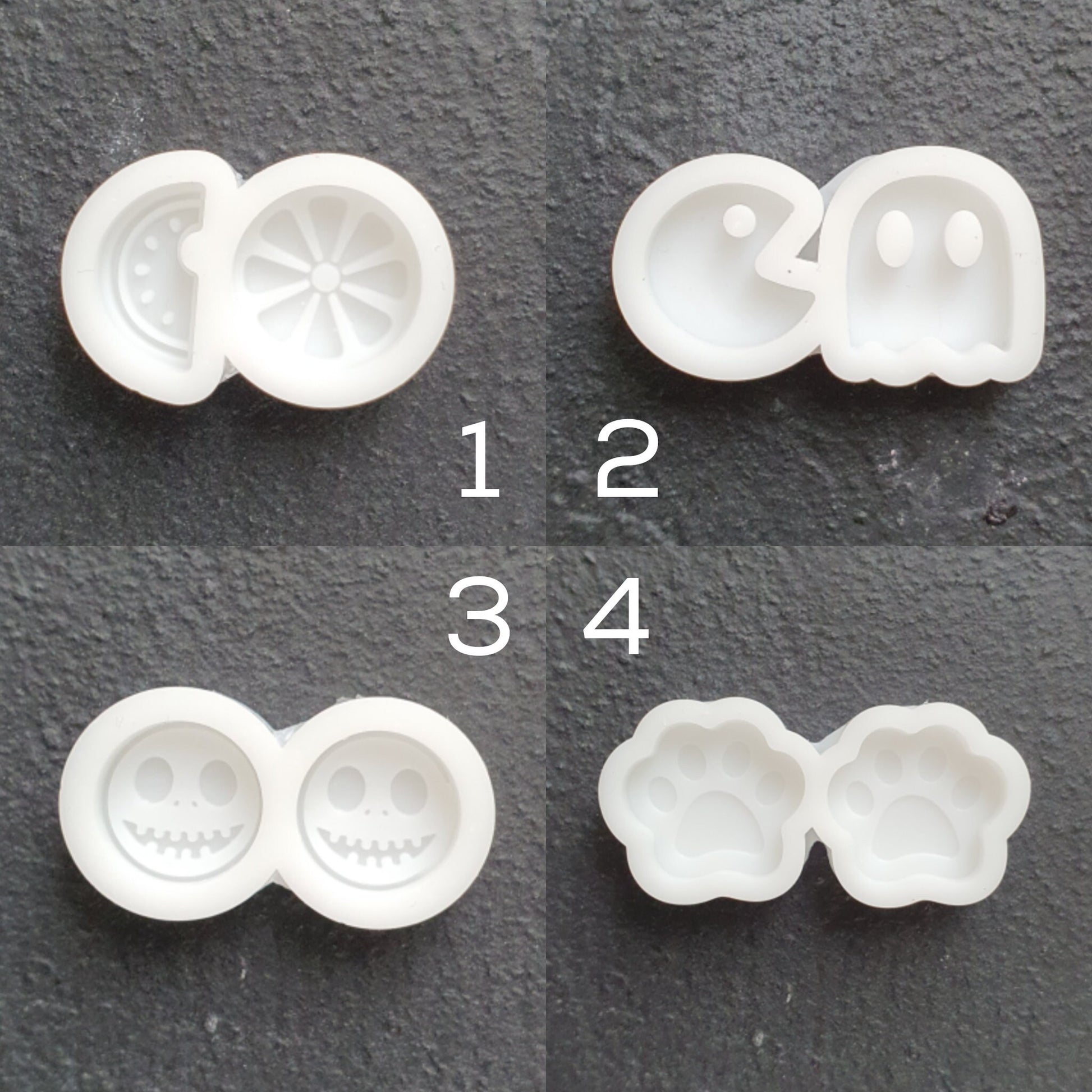 Silicone earrings mold Fruits Ghost Zombie Paws Jewelry Resin mould for resin and epoxy