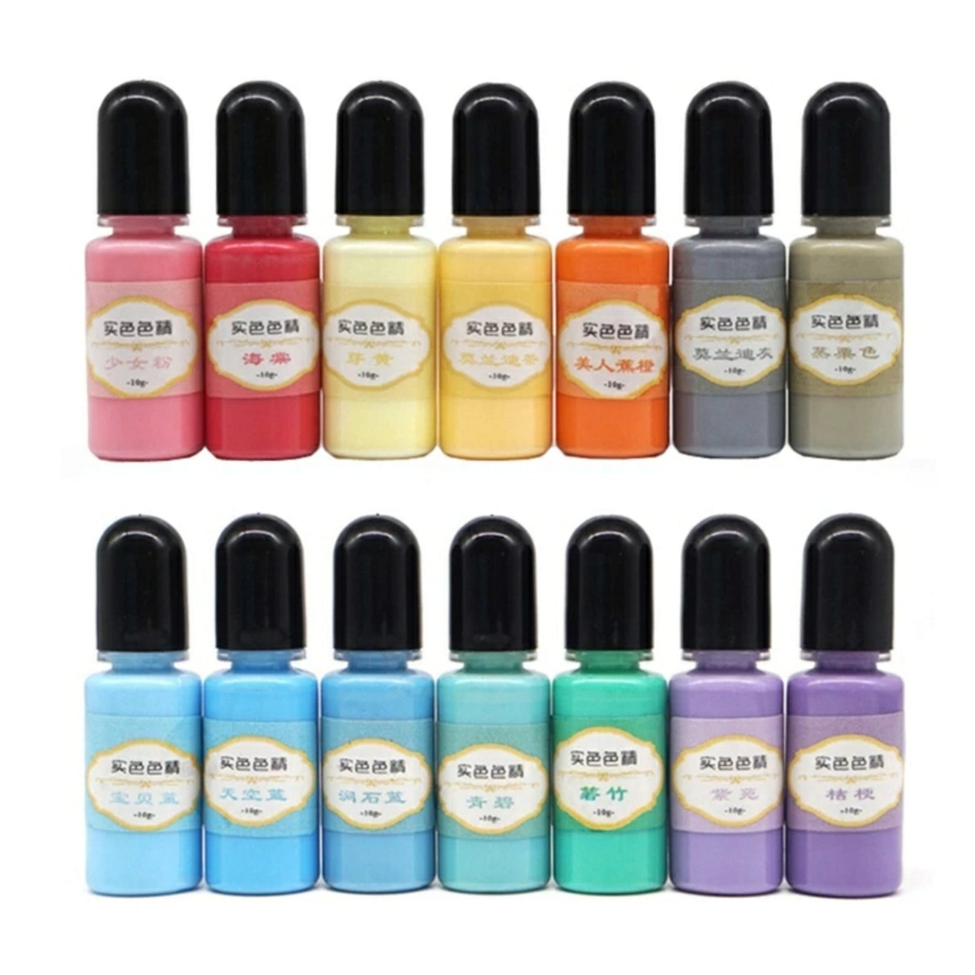 Solid Colored pigments for resin and epoxy set of 14 pcs - Luxy Kraft