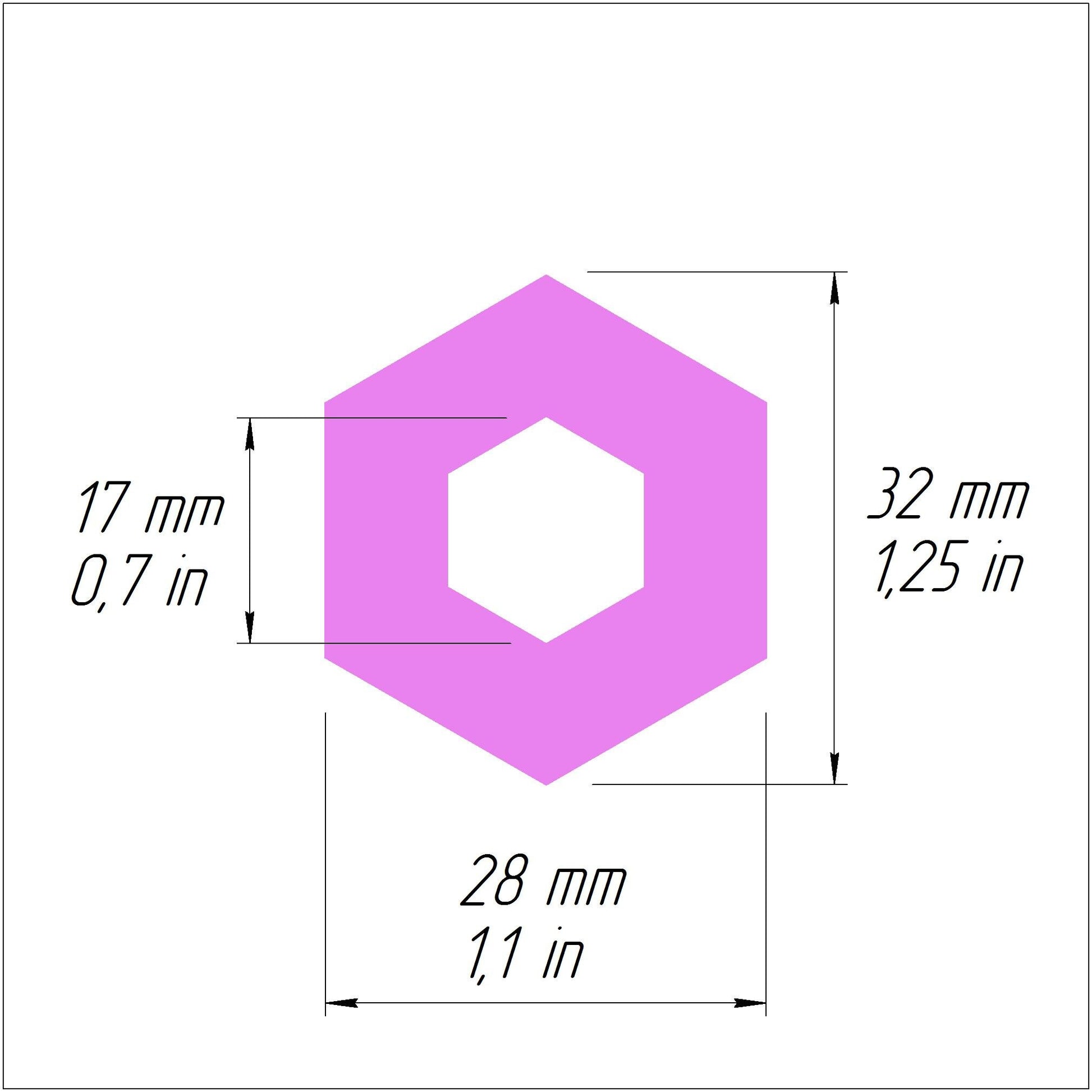 Hexagon Polymer clay 3D cutters Jewelry Earrings Geometry shape cutter - Luxy Kraft
