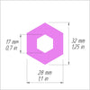Hexagon Polymer clay 3D cutters Jewelry Earrings Geometry shape cutter - Luxy Kraft