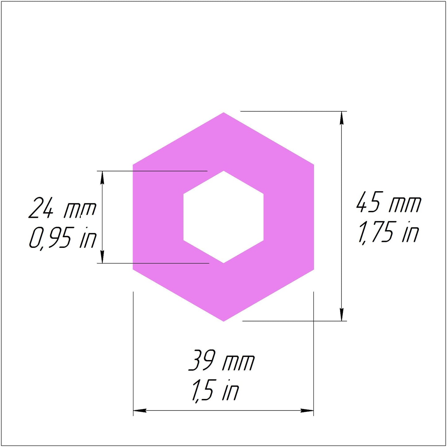 Hexagon Polymer clay 3D cutters Jewelry Earrings Geometry shape cutter