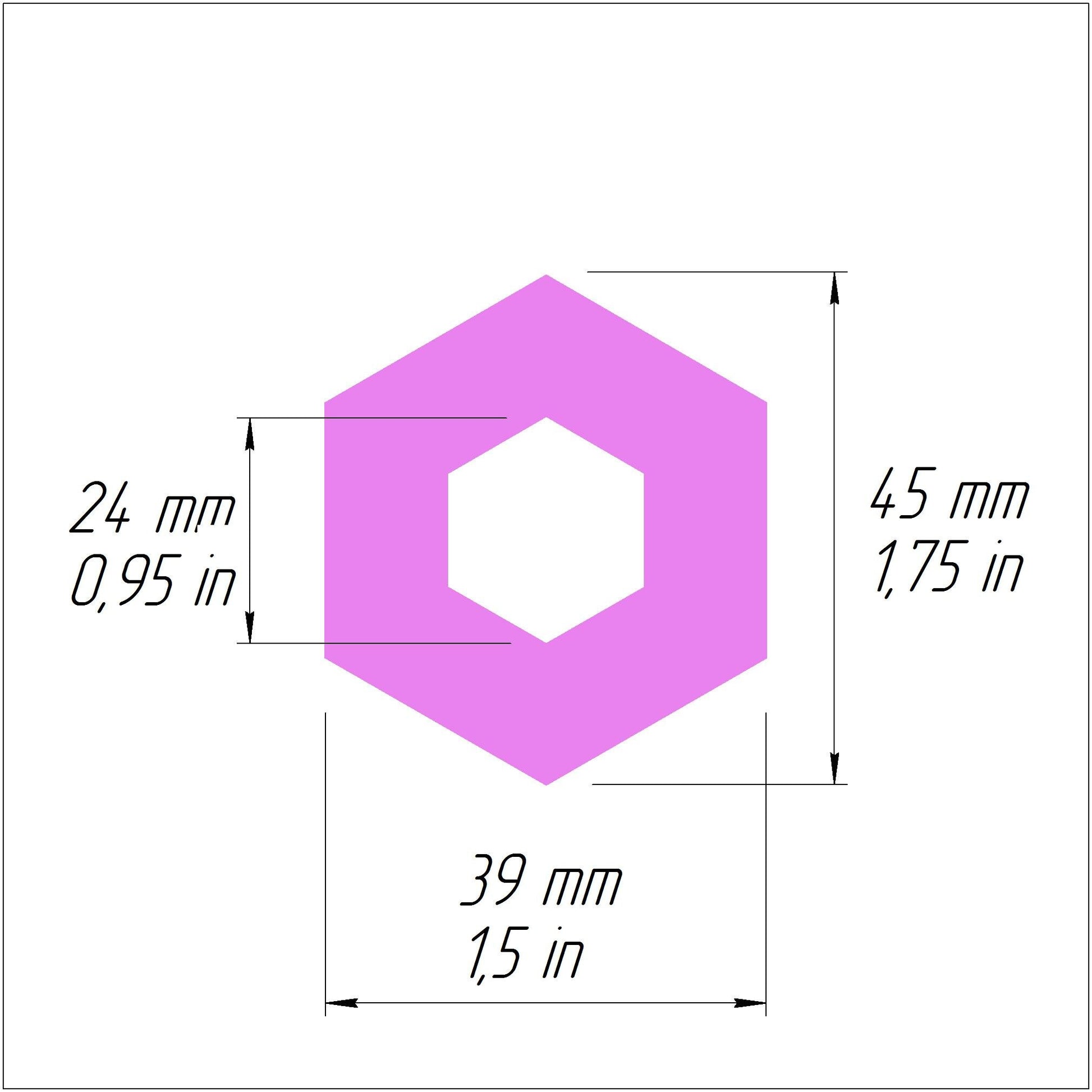 Hexagon Polymer clay 3D cutters Jewelry Earrings Geometry shape cutter